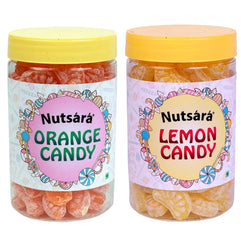 Nutsara Tangy Orange Candy (400 gm) & Nimbu Lemon Candy (400 gm), Combo Pack of 2