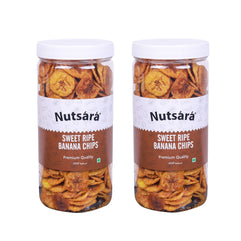 Nutsara Kerala Sweet Banana Chips / Fried Ripened Banana Chips 500GM