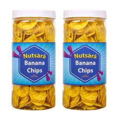 Nutsara Fresh Kerala Yellow Banana Chips Made in Coconut Oil 500GM