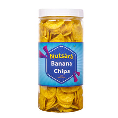 Nutsara Fresh Kerala Yellow Banana Chips Made in Coconut Oil 250GM